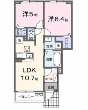 ボヌールメゾン都倉の物件間取画像